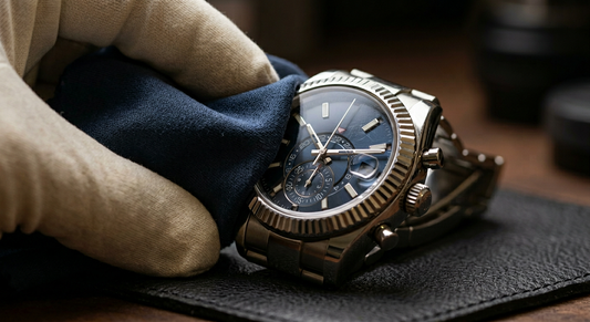 Horloge met krassen op glas en kast, hoe werkt polijsten van een horloge.