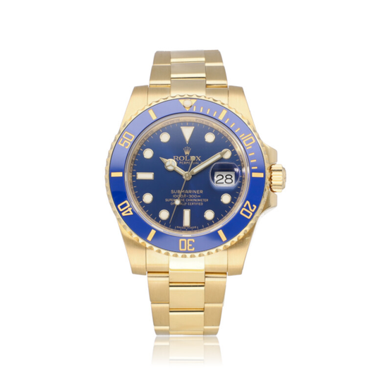 Rolex Yellow Gold Blue Sub Submariner CHGB28500C 116618LB